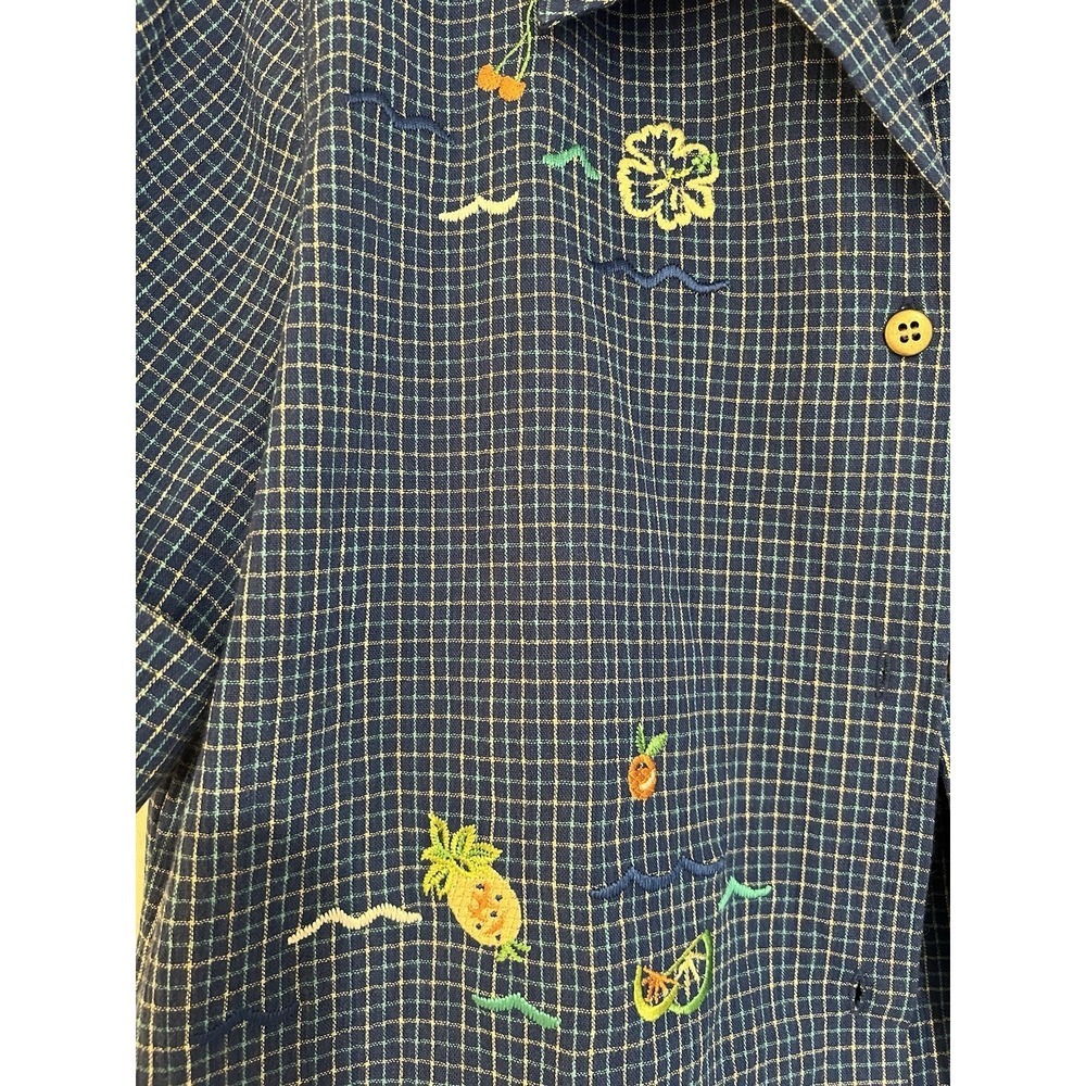 Vintage Vacation Beach Print Button Up Size Small Koret Francisca Short Sleeve - Picture 5 of 9